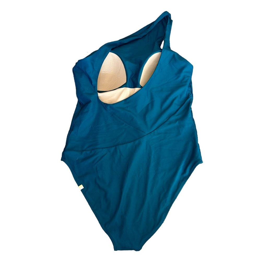 summersalt One-Shoulder One-Piece Swimsuit in Teal - Picture 6 of 14